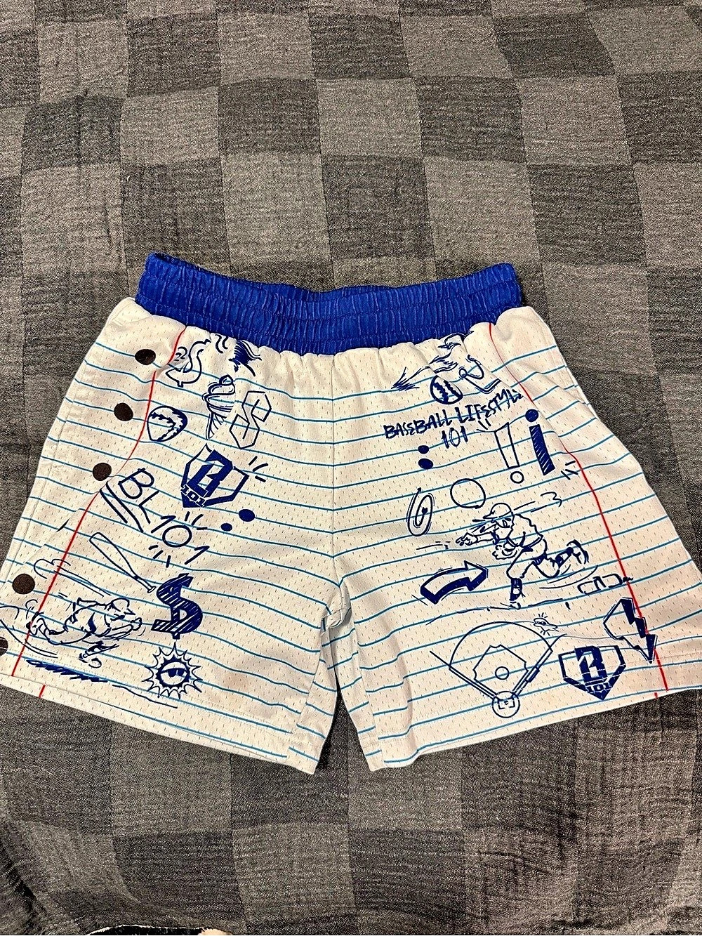 Pro Player Boys Baseball Lifestyle 101 Print Shorts Size YM